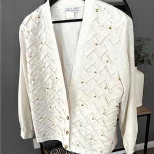 Cream Jacket with Gold Accents